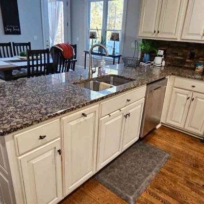 new kitchen countertop after completion