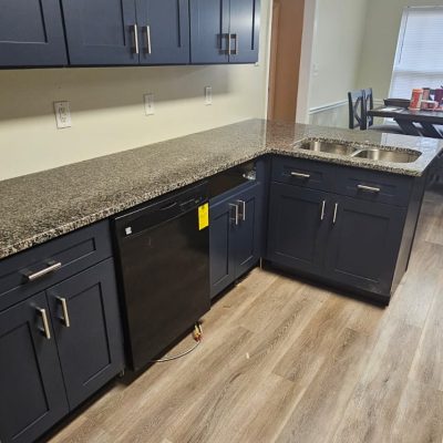 After - Blue Upper & Lower Cabinets